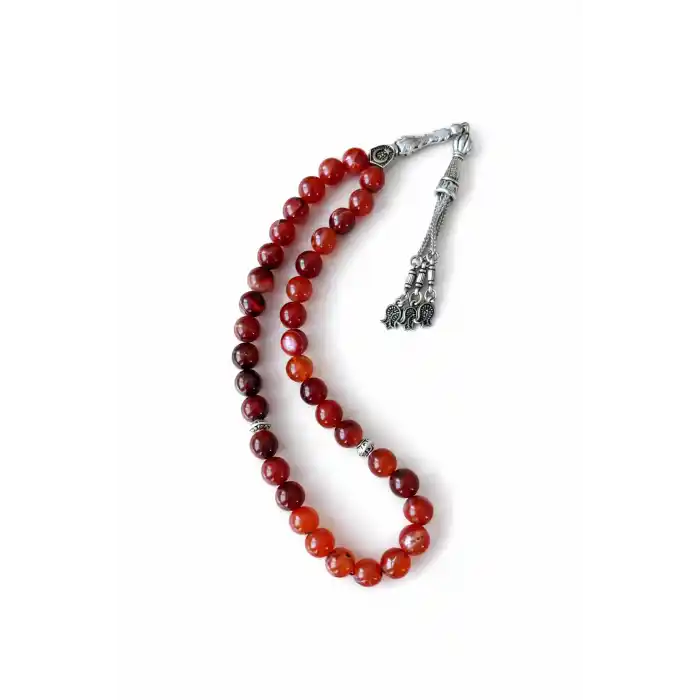 Doğal Taş Tesbih - Akik 10 mm