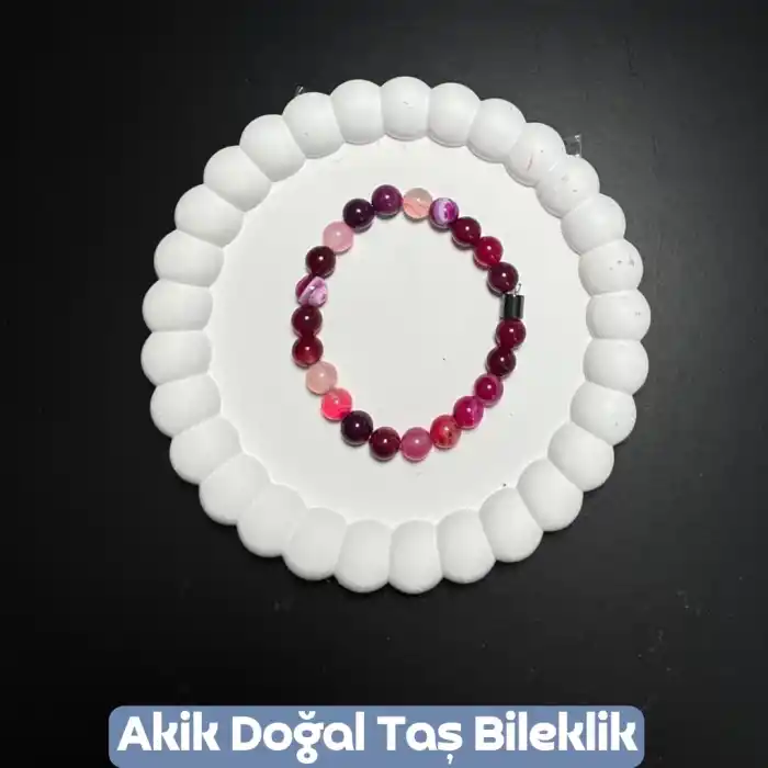 Akik Doğal Taş Bileklik