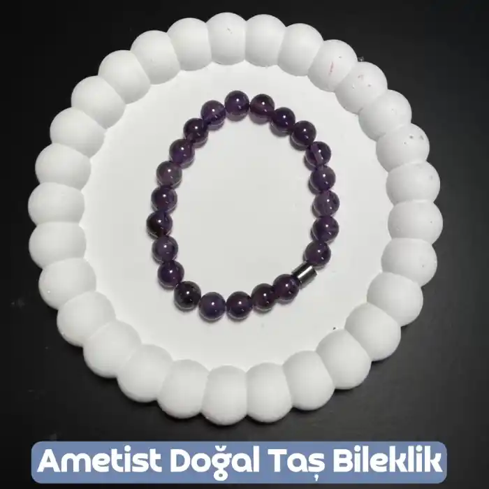 Ametist Doğal Taş Bileklik