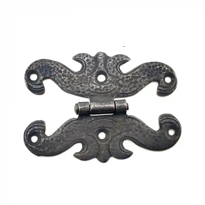 Antika Tarz Dekoratif Pirinç Menteşe - 63x45 mm, Oksit