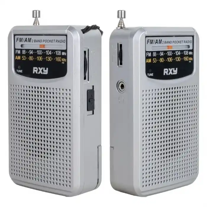 Bariton Cep Tipi Mini Analog Radyo Gri