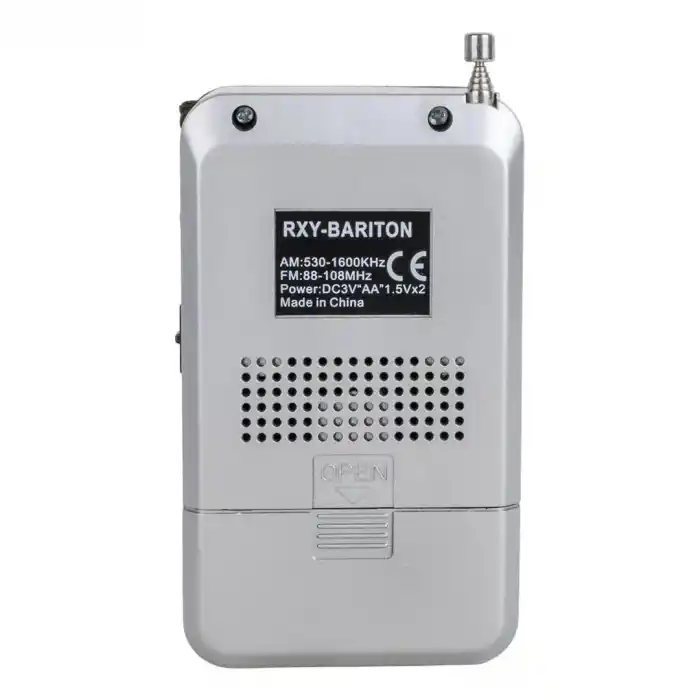 Bariton Cep Tipi Mini Analog Radyo Gri