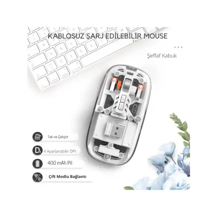 Beyaz 501 Bt+Wireless Mouse ZR1133