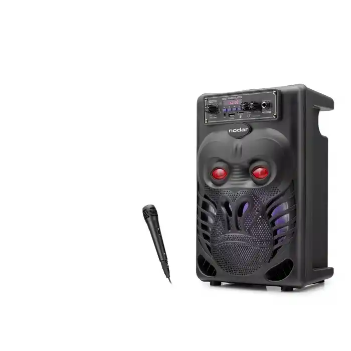 Bluetooth Karaoke Hoparlör Fm 8 Mikrofonlu 34 X 22.7 X 17.6 Cm - Siyah ND2820