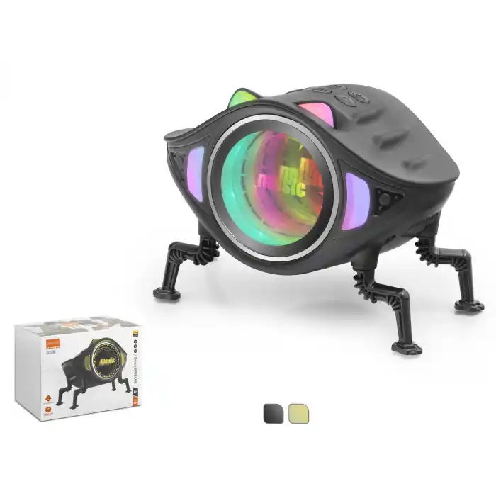 Bluetooth Masaüstü Hoparlör Robot Tasarimli Fm Rgb CC2A