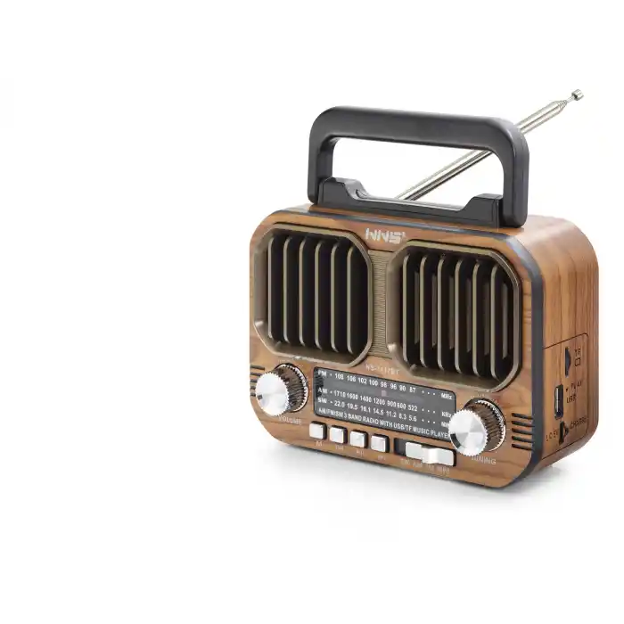 Bluetooth Nostaljik Hoparlör Fm 16.5 X 6.9 X 11.9 Cm NS7117BT