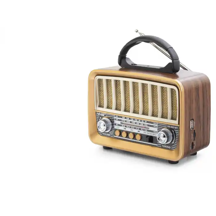 Bluetooth Nostaljik Hoparlör Fm 18 X 8.4 X 13.8 Cm NS6651BT