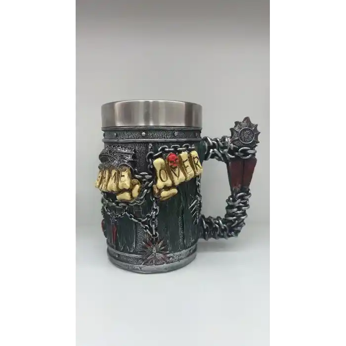 Büyük Boy Game Over Çelik Kupa Kod 8263