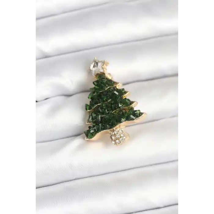 Çam Ağacı Model Yılbaşı Temalı Broş