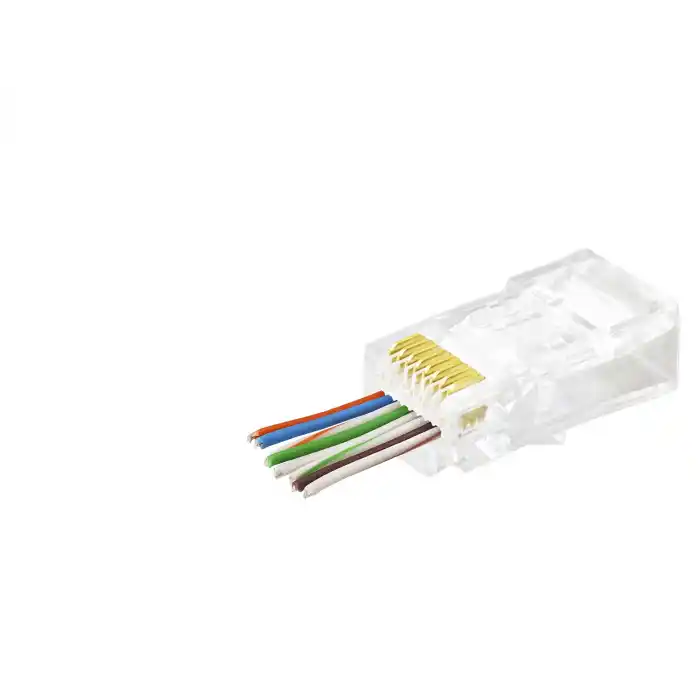 Cat6 Ez Rj45 Konnektör 100 Adet Paket - Şeffaf APXRJ45