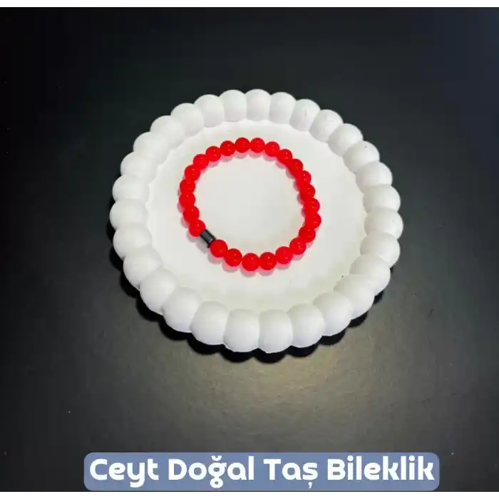 Ceyt Doğal Taş Bileklik - Kırmızı