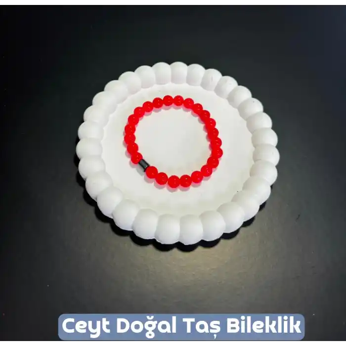 Ceyt Doğal Taş Bileklik - Kırmızı