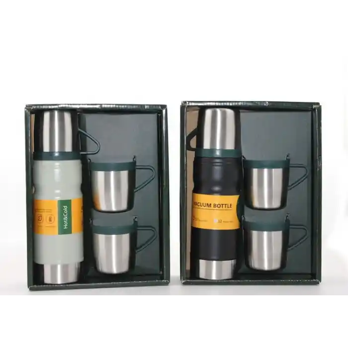 Çift Katmanlı Bardaklı Termos Seti Alk2295