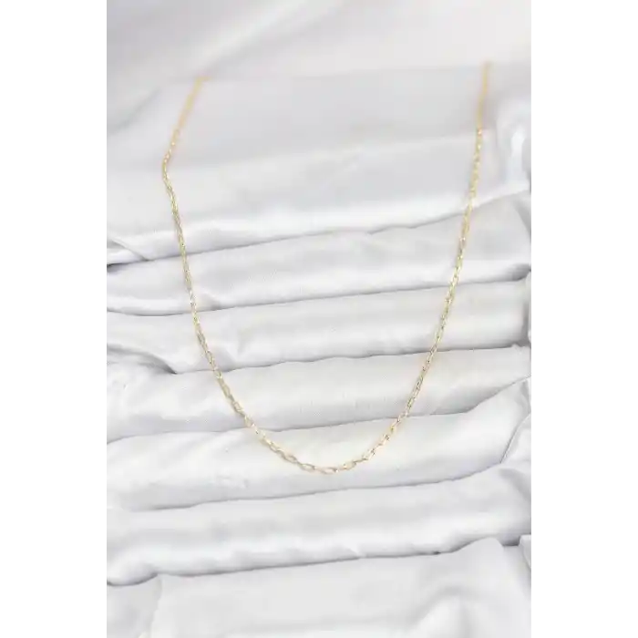 CM 14K Gold Renk Ataç Zincir Model 60 cm Kadın Kolye
