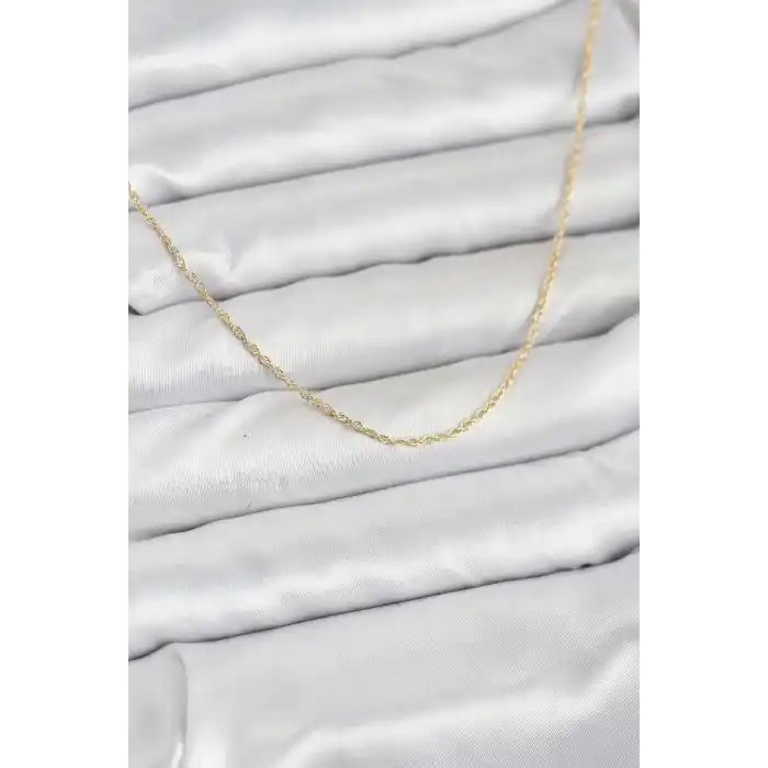 CM 14K Gold Renk Burgu Model 60 cm Kadın Kolye