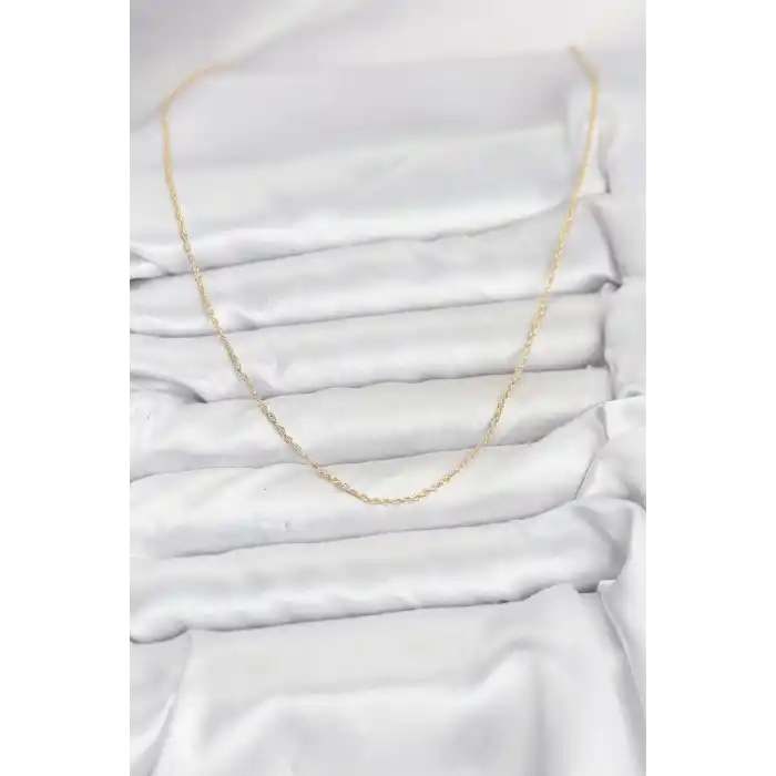 CM 14K Gold Renk Burgu Model 60 cm Kadın Kolye