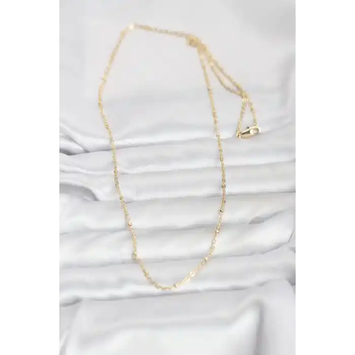CM 14K Gold Renk Burgu Model 60 cm Kadın Kolye