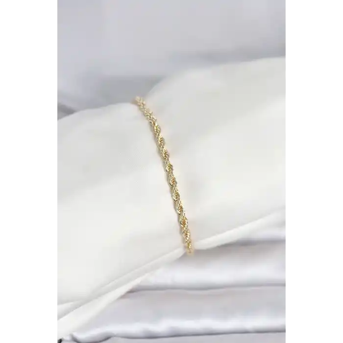 CM 14K Gold Renk Burgu Model Kadın Bileklik