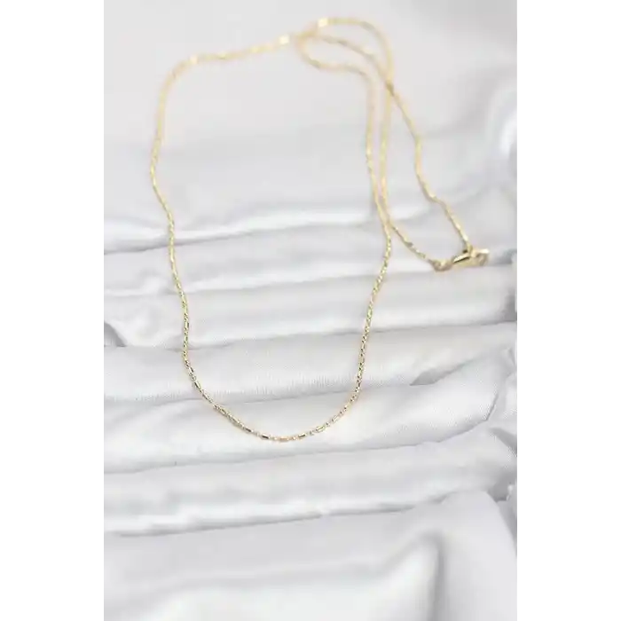 CM 14K Gold Renk Parçalı Topçuk Model 60 cm Kadın Kolye