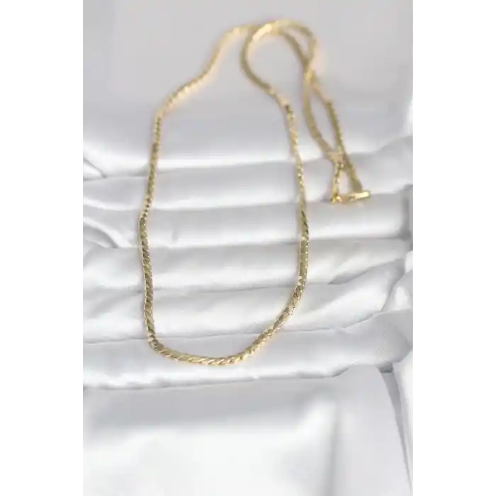 CM 14K Gold Renk Yassı Model 60 cm Kadın Kolye
