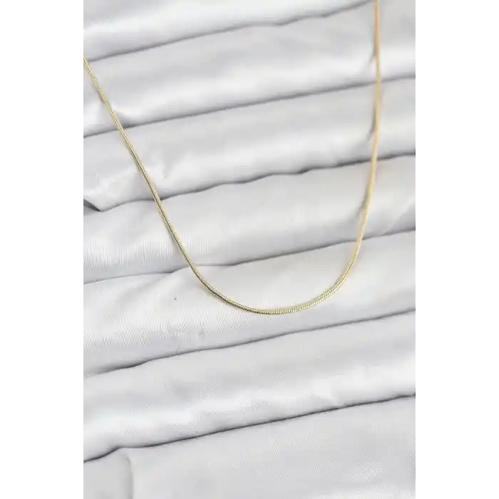 CM 14K Gold Renk Yılan Zincir Model Kadın Kolye