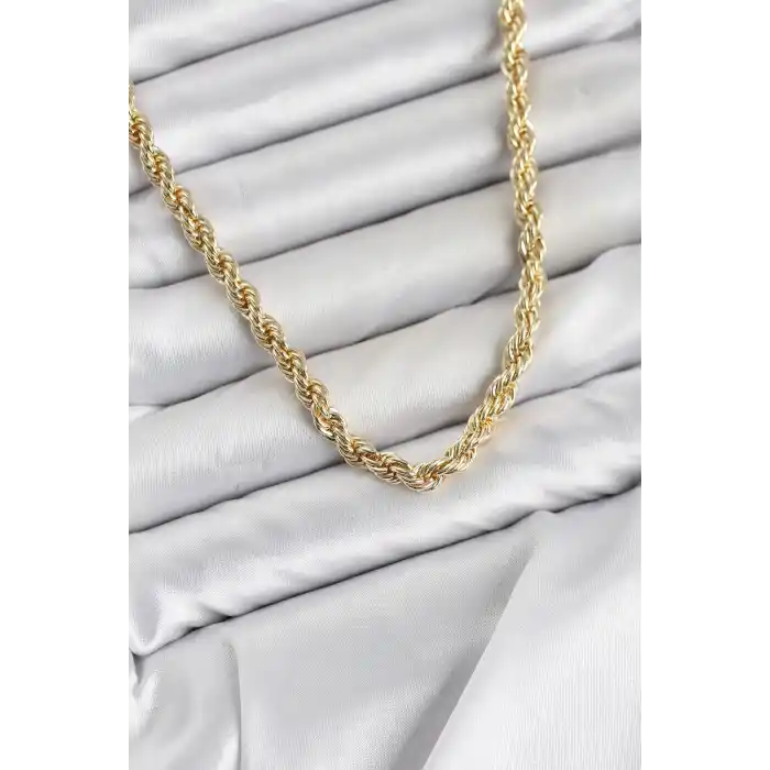 CM Burgu Model Gold Renk Pirinç 60 cm Kadın Kolye