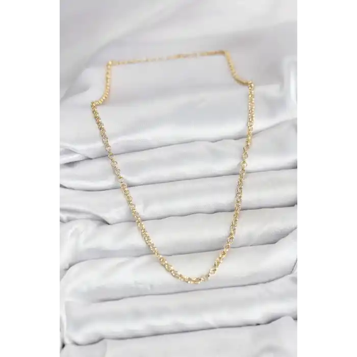 CM Gold Renk Pirinç Halkalı Model Kadın Kolye