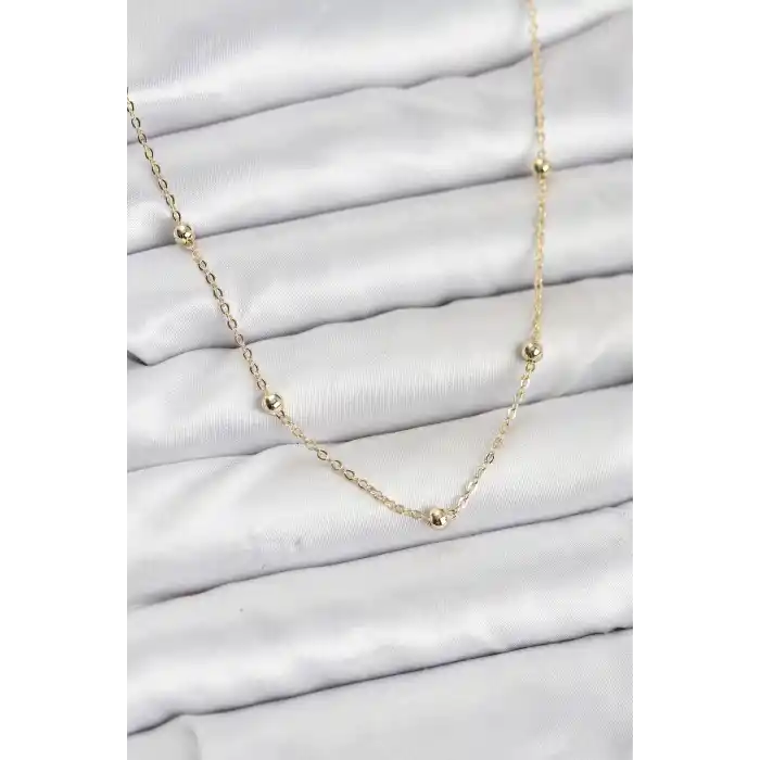 CM Gold Renk Top Zincirli Kadın Kolye