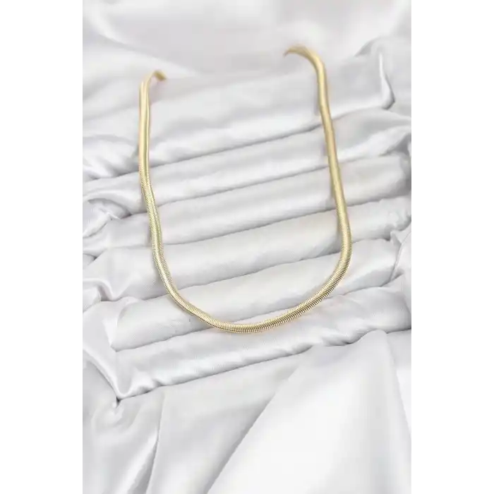 CM Yassı Yılan Zincir Model 60 cm Kadın Kolye