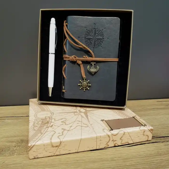 Defter Ve Kalem Kutulu Set Gri