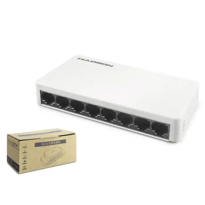 Ethernet Switch 8 Port 10/100 Mbps - Beyaz HDX1366