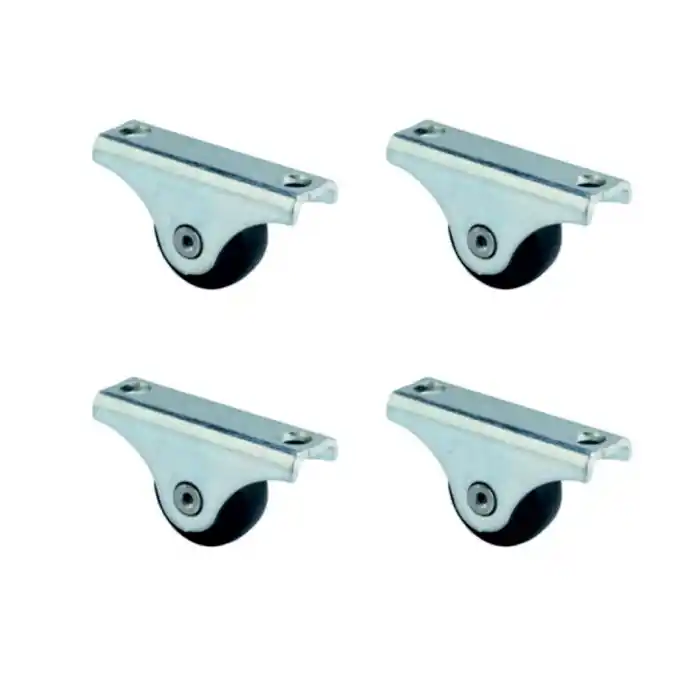 Furç Sabit Teker - 20MM - Siyah HKS226 - 4 Adet