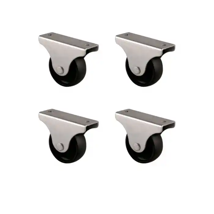 Furç Sabit Teker - 38MM - Siyah HKS229 - 4 Adet