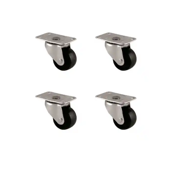 Furç Tablalı Bilyalı Teker - 28MM - Siyah HKS232 - 4 Adet