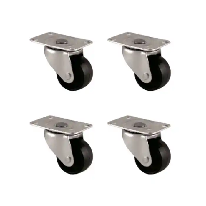 Furç Tablalı Bilyalı Teker - 32MM - Siyah HKS233 - 4 Adet