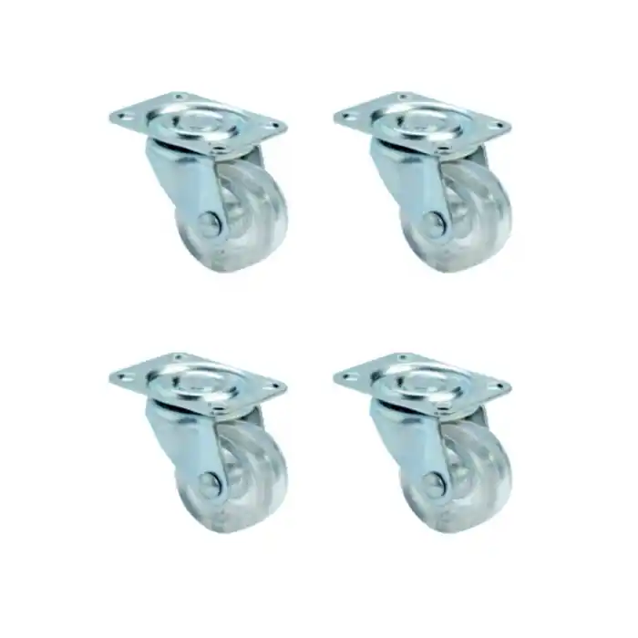 Furç Tablalı Bilyalı Teker - 38MM - Şeffaf HKS240 - 4 Adet