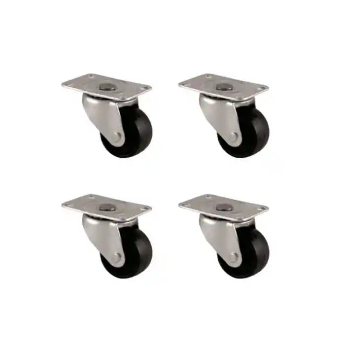 Furç Tablalı Bilyalı Teker - 38MM - Siyah HKS234 - 4 Adet