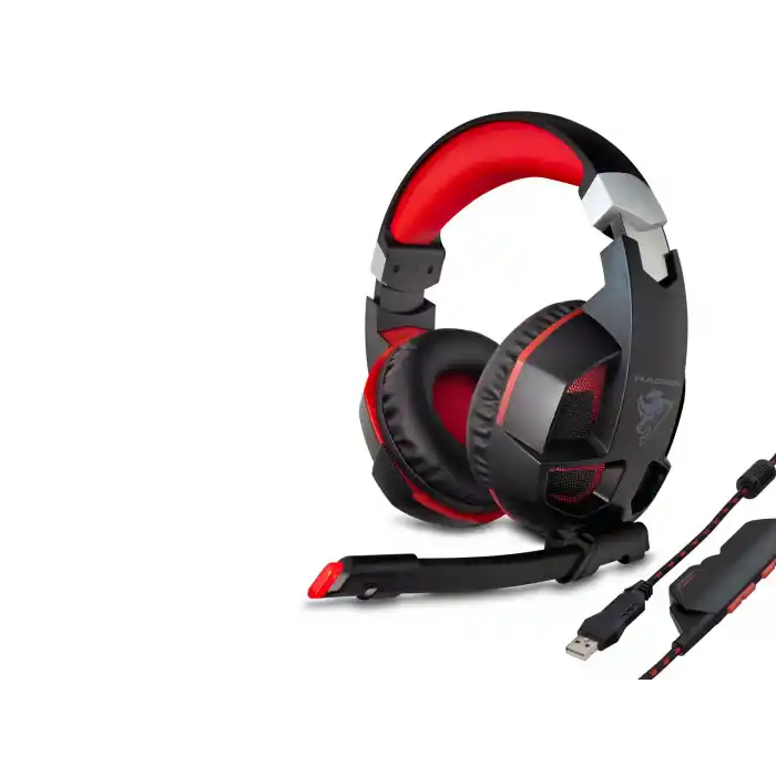 G59 Kulaklık Usb 7.1 Ps4 Uyumlu Led - Siyah Kırmızı