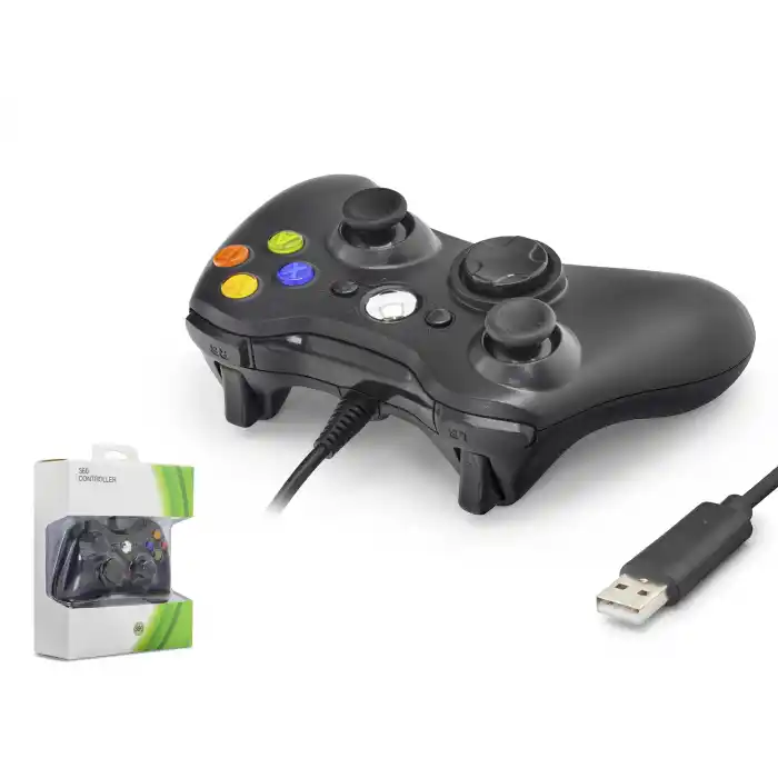 Gamepad Pc Xbox 360 Uyumlu Kablolu - Siyah ND506B