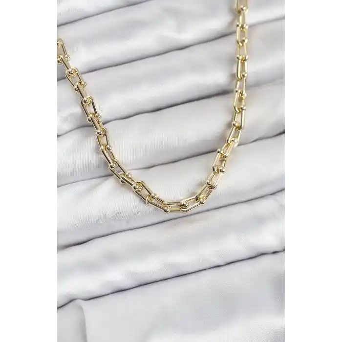 Gold Renk Pirinç Tifani Model Kadın Kolye