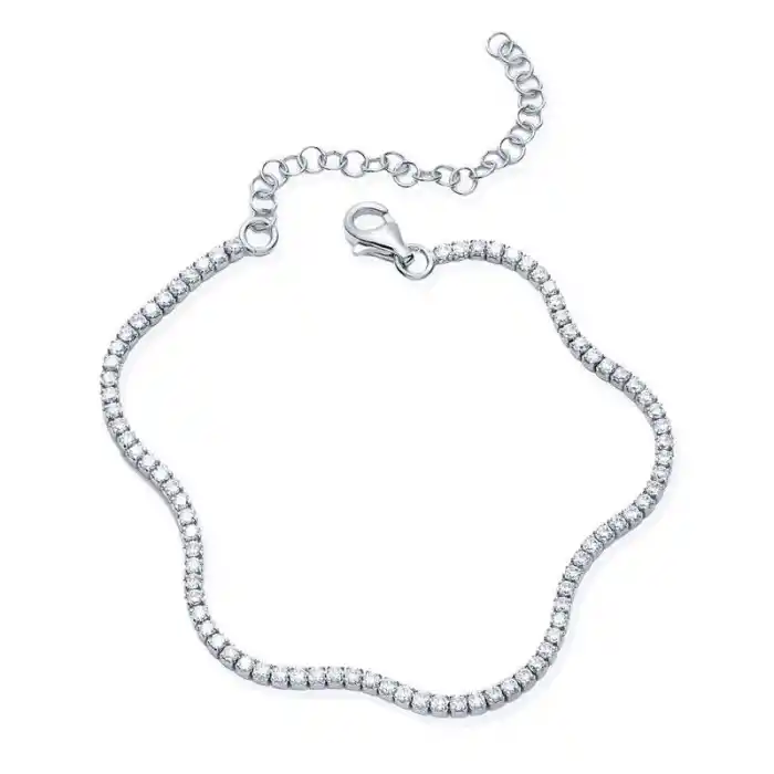 Gümüş 2 mm Su Yolu Kadın Bileklik