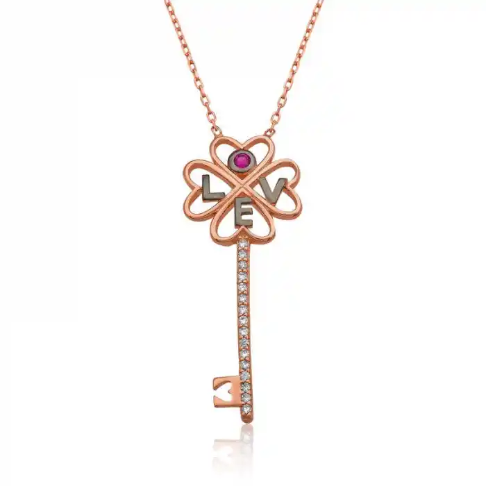 Gümüş Anahtar Bayan Kolye