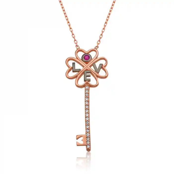 Gümüş Anahtar Bayan Kolye