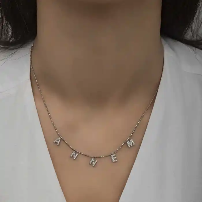 ​Gümüş Annem Yazılı Bayan Kolye