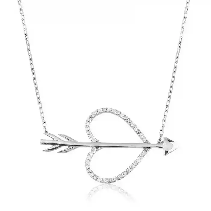 Gümüş Aşk Oku Bayan Kolye