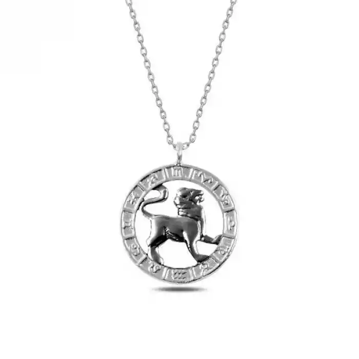 ​​Gümüş Aslan Burcu Kolye