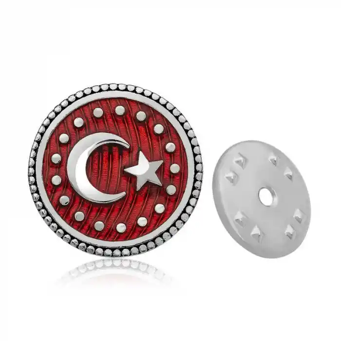 Gümüş Ay Yıldız Rozet