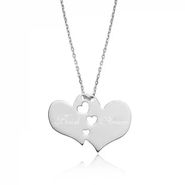 Gümüş Biricik Annem Yazılı Bayan Kolye