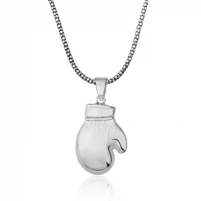 ​Gümüş Boks Eldiveni Erkek Kolye