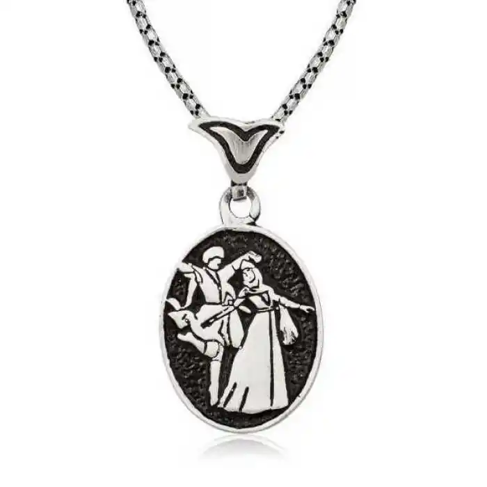 Gümüş Çerkes Erkek Kolye